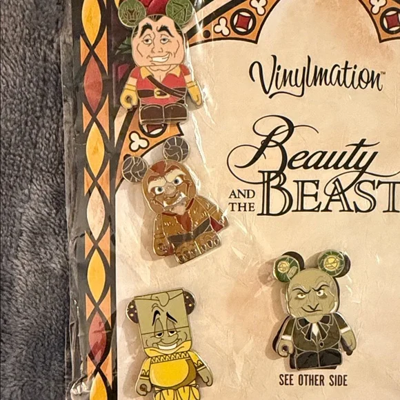NWT 2013 Disney Parks Vinylmation Beauty & Beast Mystery Pins Mickey RARE CHASER - Picture 4 of 5